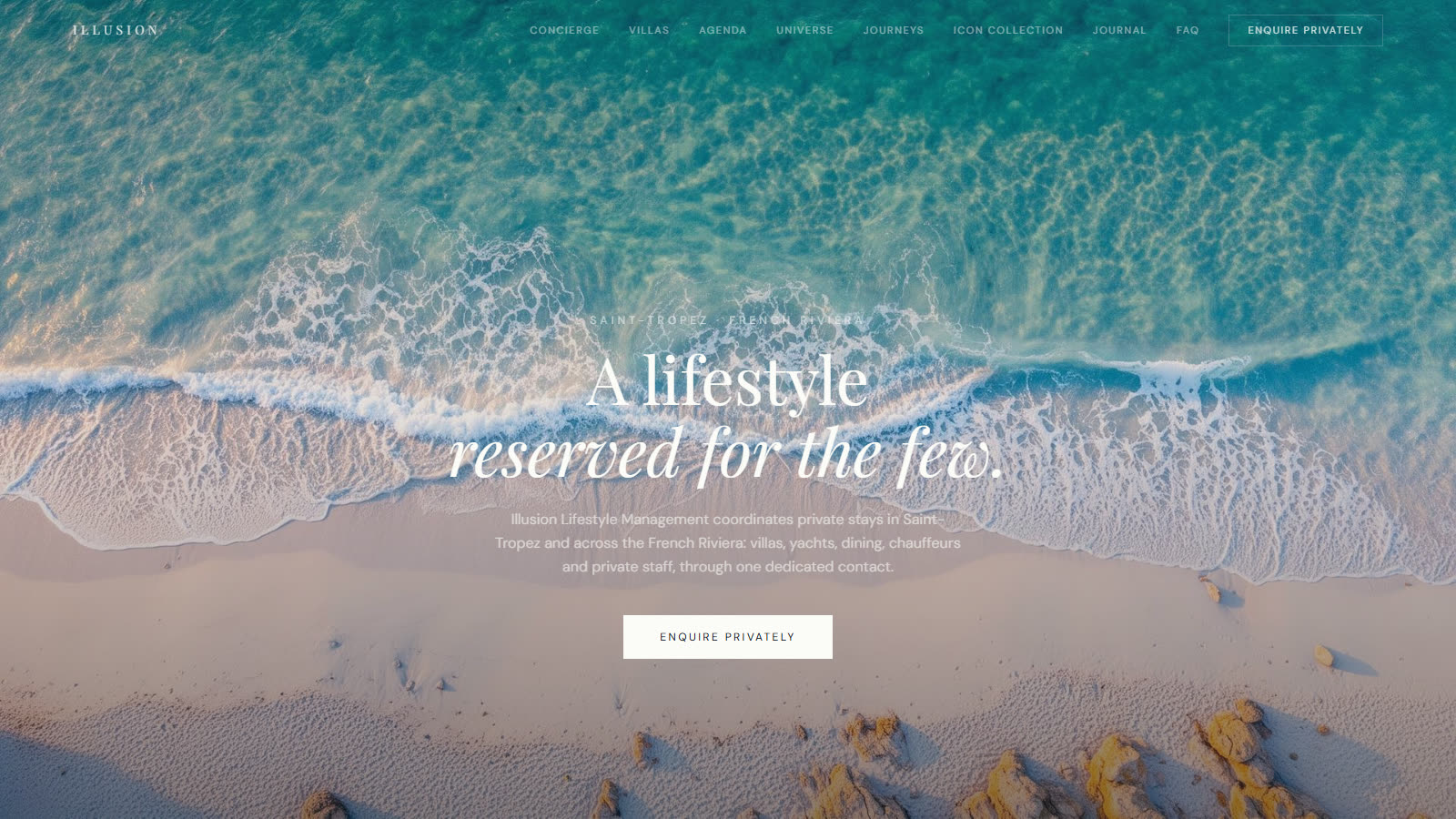Illusion Lifestyle, Luxury Concierge · Brand Website